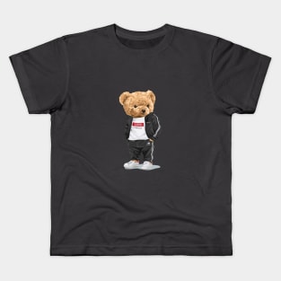 Cute bear design in sport suit Kids T-Shirt